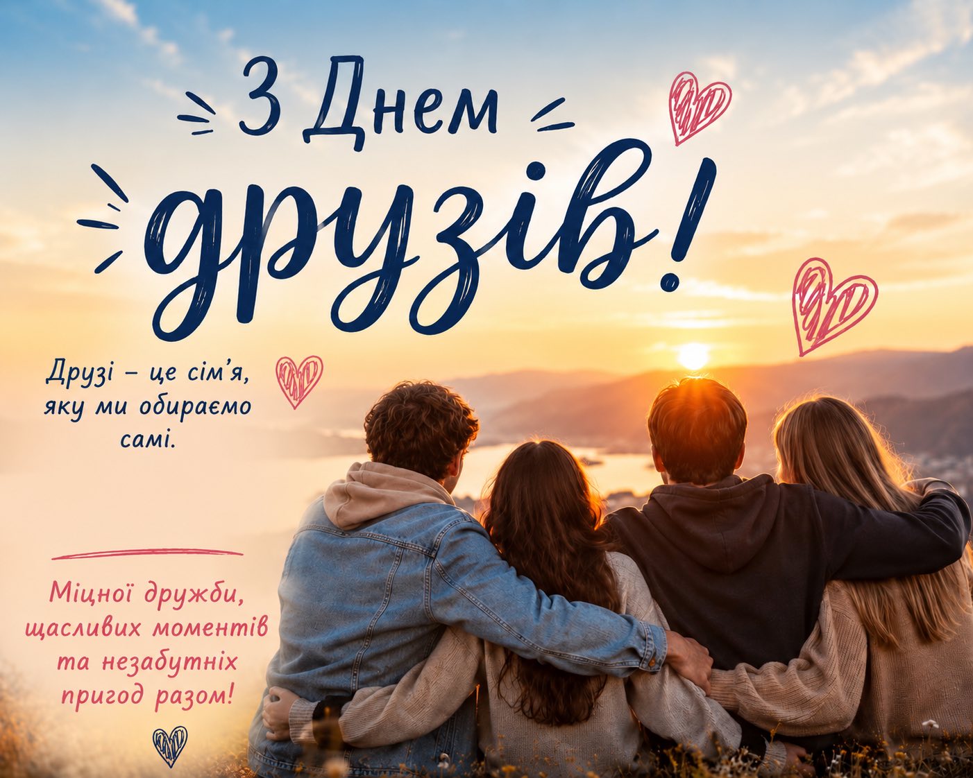 9 червня – Міжнародний день друзів – тепле і щире свято, присвячене дружбі, взаємній підтримці та людській довірі.